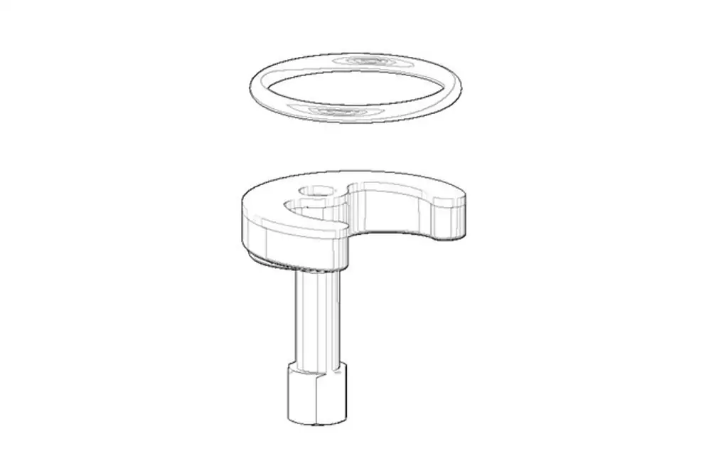 DORNBRACHT Befestigung mit O-Ring D.40 x 4 mm ERSATZTEILE 04301108501 D. 52 x 1,5 mm, 0430110850190 Galeriebild 1